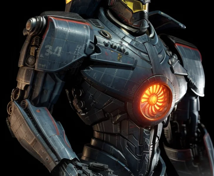 Plasmacaster,mecha,gipsy Danger,arm,nohumans, Sciencefiction...