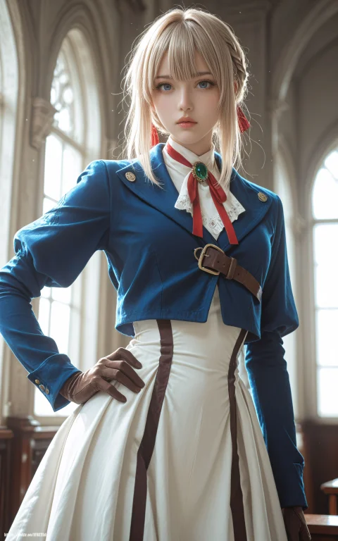 Standing With One Arm Hanging And One Arm On Hip1.4, 1girl,...