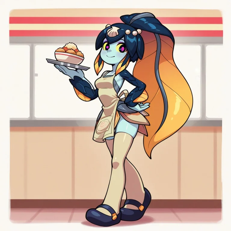 High Detail, Masterpiece, Minette, Blue Skin, Fish Girl, Apr...