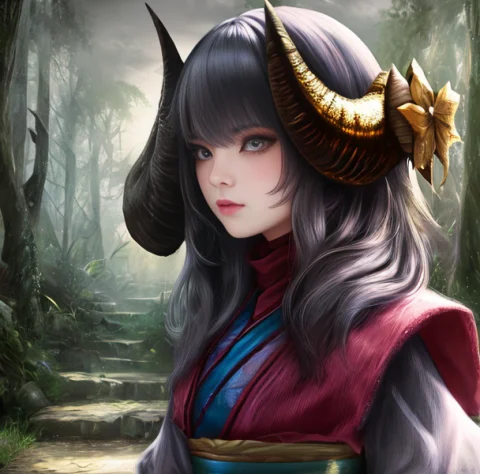 Lorakindred0.8,girl,horn Girl, Best Quality, Masterpiece, Be... — Stable Diffusion AI Prompt: ,girl,horn girl, (best quality, masterpiece, beautiful,high quality,hdr:1.3),bea...