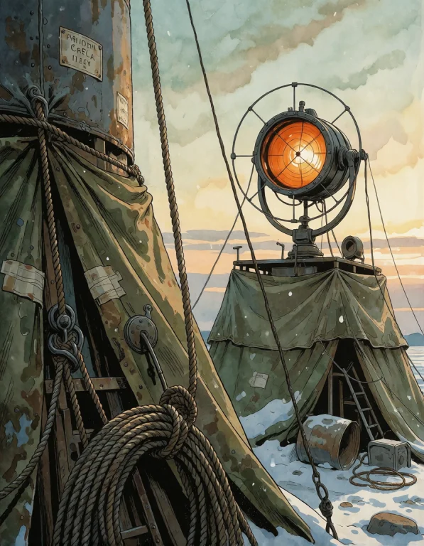 Create A Time-travel Documentary Photograph Of A 1920s Polar...