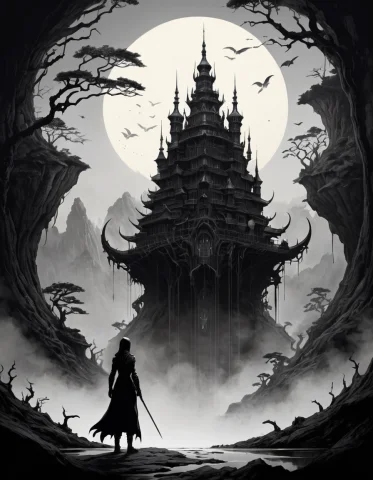 Advertising Poster Style, Chiaroscuro Concept Art,minimalism... — SDXL AI Prompt: advertising poster style, chiaroscuro concept art,minimalism black and white ink...
