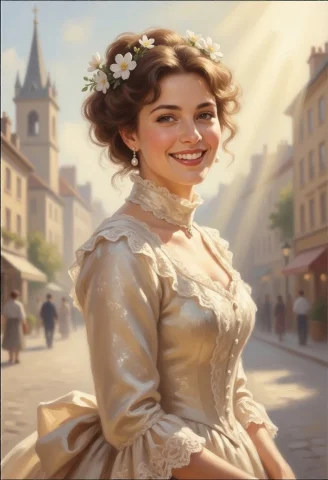 A Stunning Portrait Painting In The Style Of Impressionism O... — Stable Diffusion AI Prompt: A stunning portrait painting in the style of impressionism of a beautiful woman...