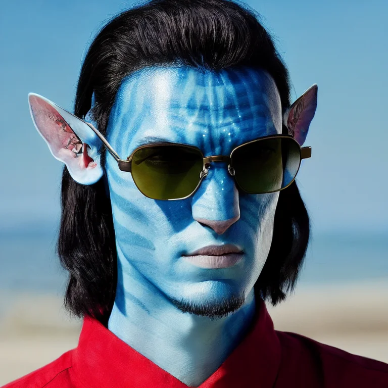 Avatar Style, Man, Handsome, Portrait, Medium Hair, Sunglass...