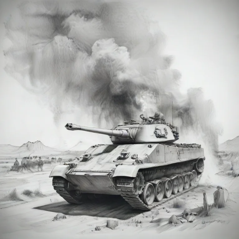 Chahamanstylepencilsketch,a Tank In War