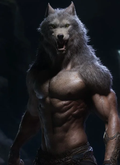 Fkingscifiv2, Werecreature, Werewolf Wolf, Large Head, Green...