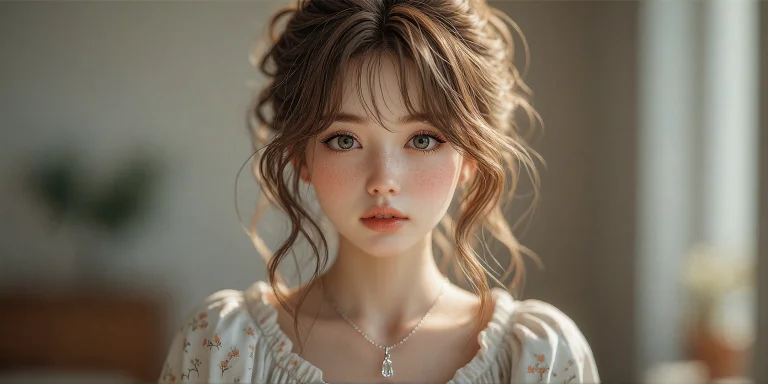 This Is A Highly Detailed, Realistic Digital Portrait Of A Y...