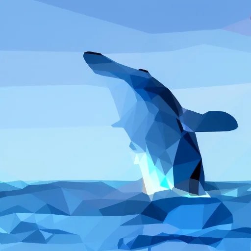 Whale,triangulate, Photorealistic, Highly Detailed, Intricat...
