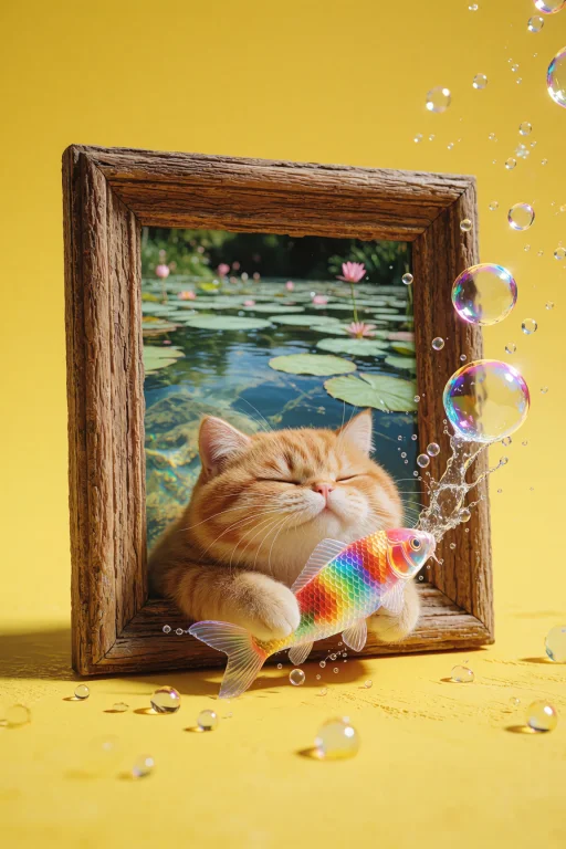 A Whimsical And Heartwarming 3d Pop-surrealist Illustration...