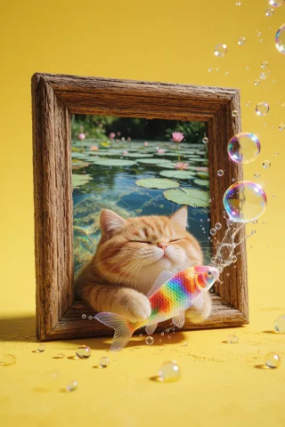 A Whimsical And Heartwarming 3d Pop-surrealist Illustration... — Stable Diffusion AI Prompt: A whimsical and heartwarming 3D pop-surrealist illustration set against an infin...