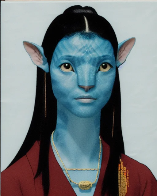 Avatar Style, Portrait Of Japanese Woman