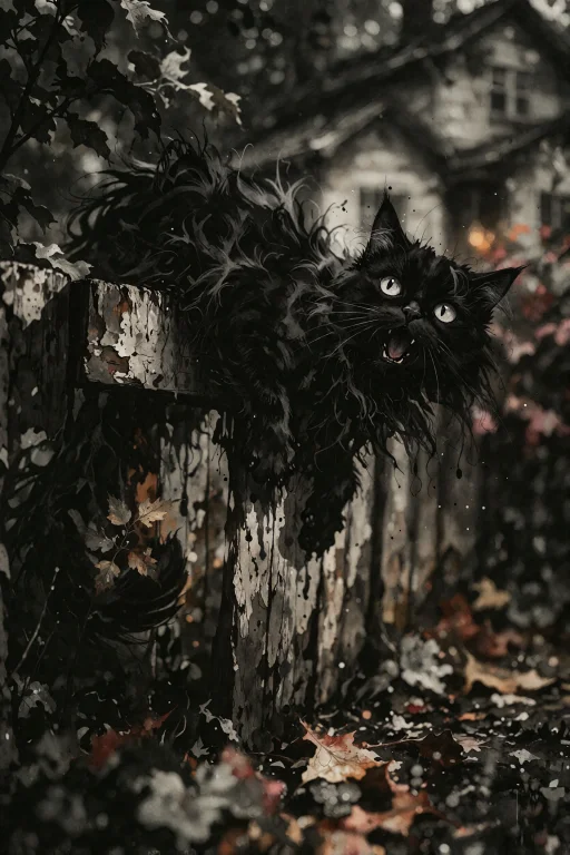 An Extremely Emo Cat With Sweeping, Jet-black Fringes Of Fur...