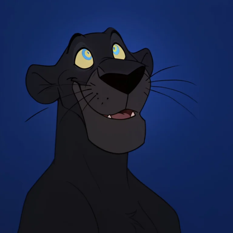B4gh33r4, Panther, Colored Sclera, Black Fur, Looking Up, Wh...