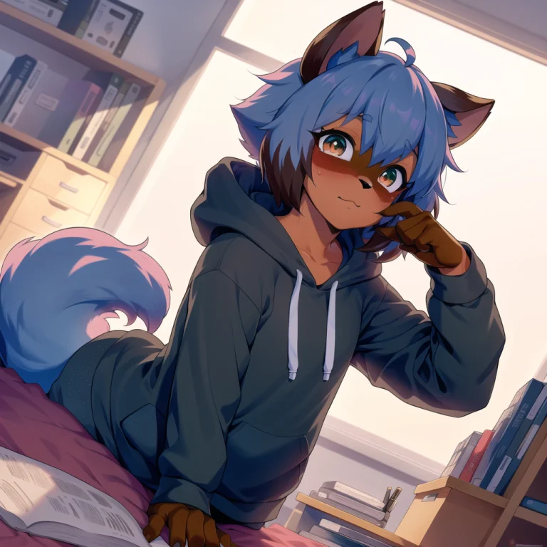 Ram Furry, Fursona, Anthro, Anthropomorphic, Studying At A D...