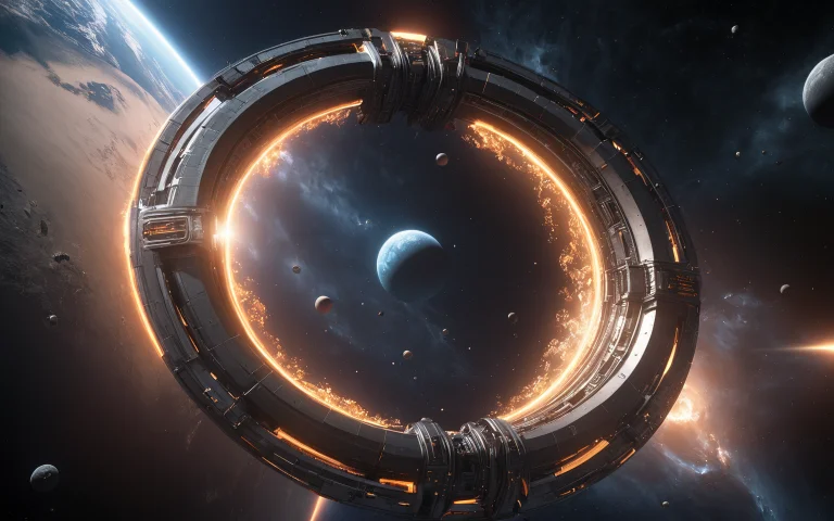 Professional 3d Model Portal In Space,lorablack Hole0.0,cosm...