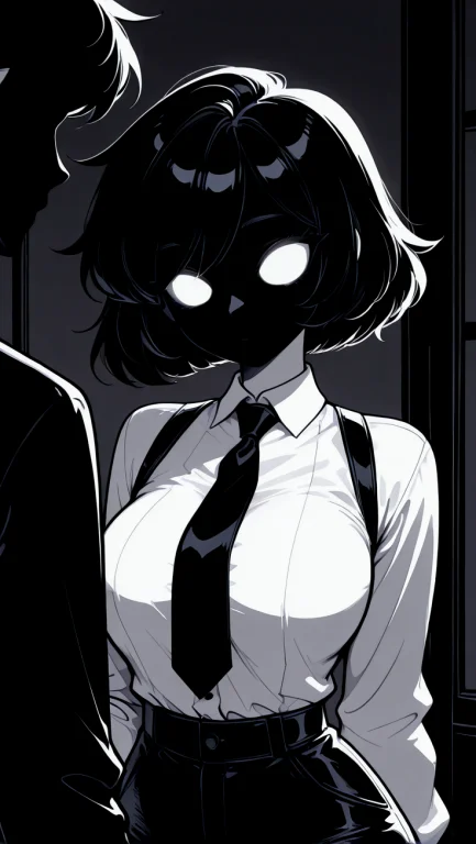 Masterpiece, Best Quality, 1girl, Upper Body, Silhouette Fac...