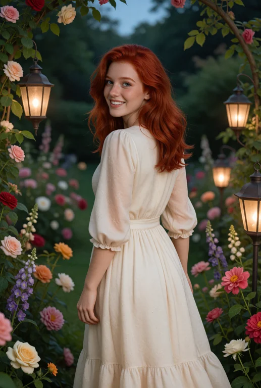 A Photograph Of L33na, She Wanders Through An Elegant Garden...