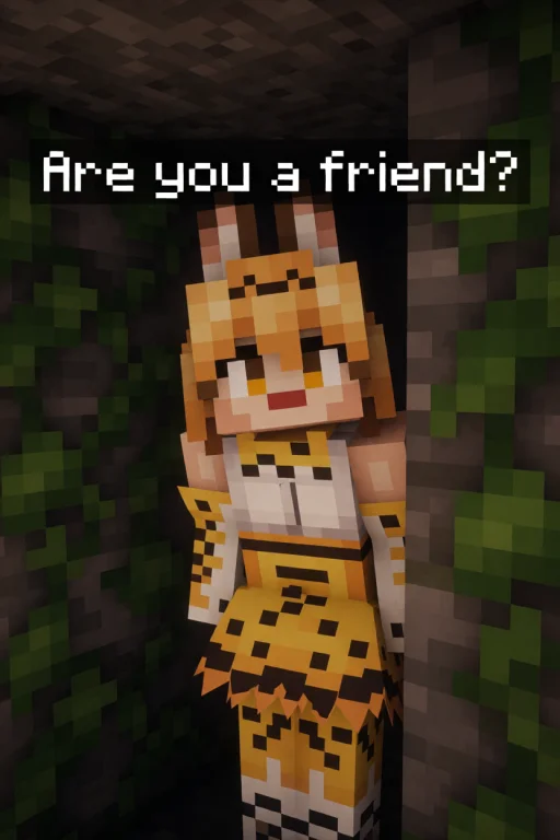 A Human With Serval Ears. She Has Yellow Eyes And Yellow Ser...