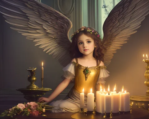 Portrait Of Beautiful Cupid With Wings, Sitting In A Room, P... — Stable Diffusion AI Prompt: portrait of beautiful cupid with wings, sitting in a room, paintings on the wall...