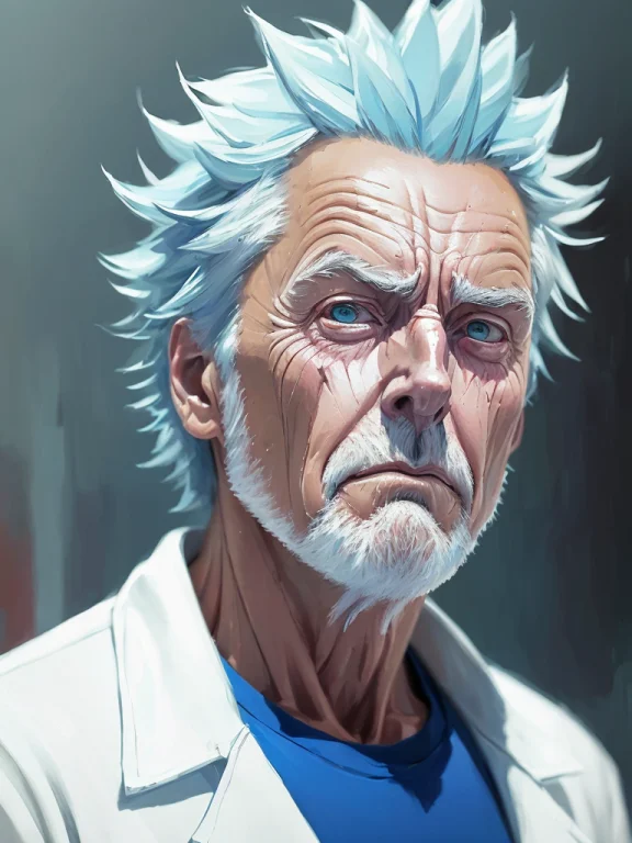 Rick Sanchez Portrait, Old Man, Rick And Morty Universe, Wea...