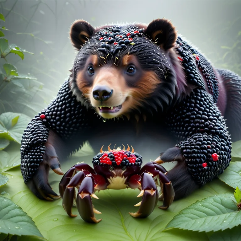 1ap1apcra6, Crab, Blackberryworld A Crab Eating Black Bears