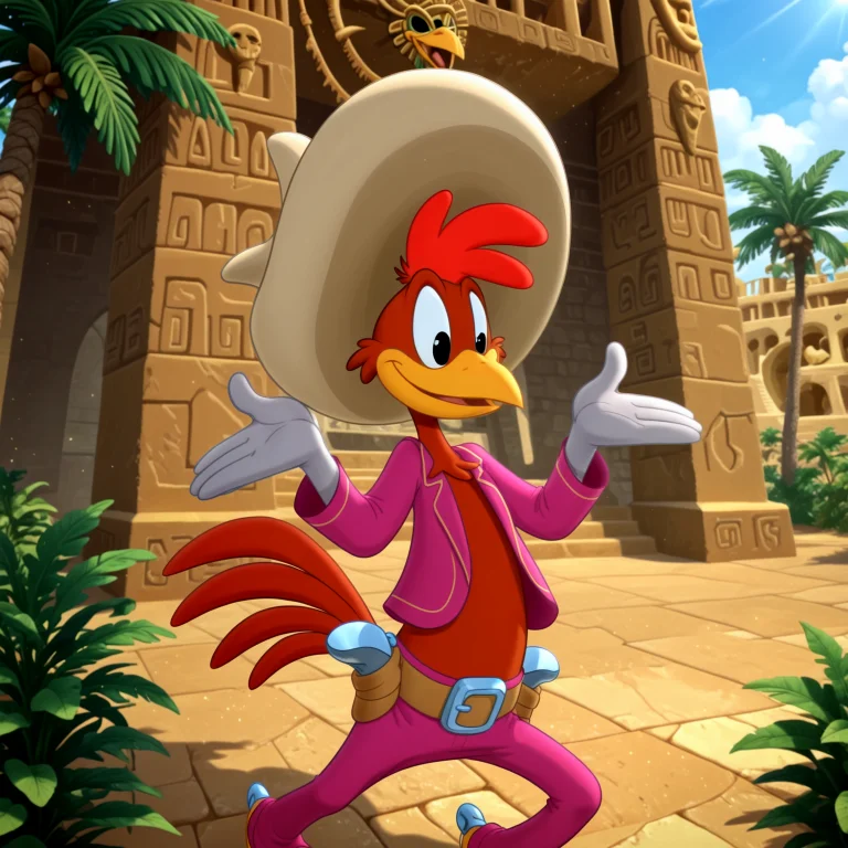 Outside On The Aztec Structure1.7, Toony, Anthro, Tail Feath...