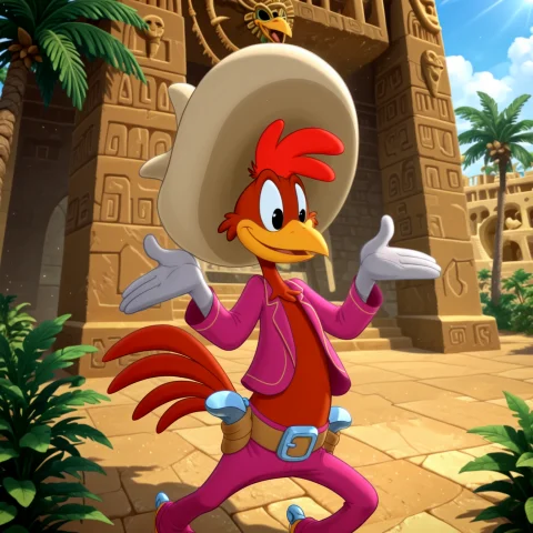 Outside On The Aztec Structure1.7, Toony, Anthro, Tail Feath... — Stable Diffusion AI Prompt: (outside on the aztec structure:1.7), (toony), (anthro), (tail feathers) (pan...