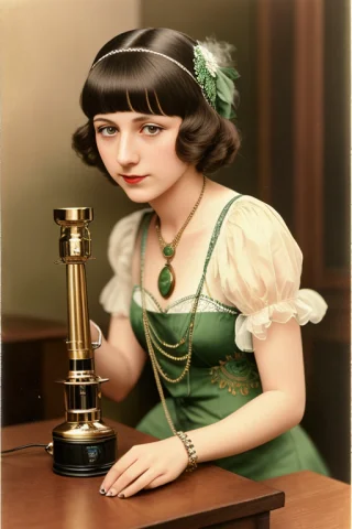 Photo, Of A Vaporizer Used For Marijuana, 1920s Woman, Color... — Stable Diffusion AI Prompt: Photo, of a vaporizer used for marijuana, 1920s woman, color photography, (highl...