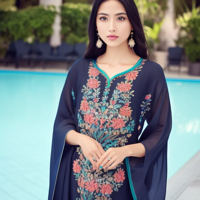 Loramoroccancaftanv100.65, Embroidery, None, Full Color Stud...