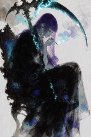 A Highly Stylized Ethereal Ink-wash Illustration In The Trad... — Stable Diffusion AI Prompt: A highly stylized ethereal ink-wash illustration in the tradition of Yoshitaka A...