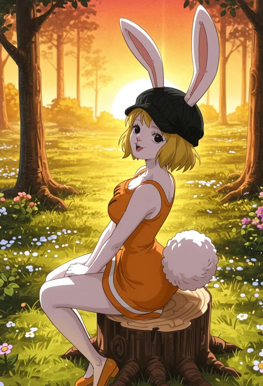 Opcarrot, From Angle, 1girl, Rabbit Girl, Blonde Hair, Short...