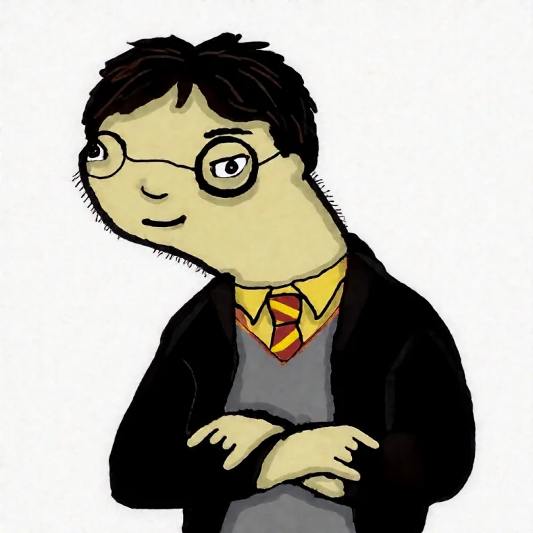A Cartoon-style Illustration Of A Harry Potter In Spudimun P...