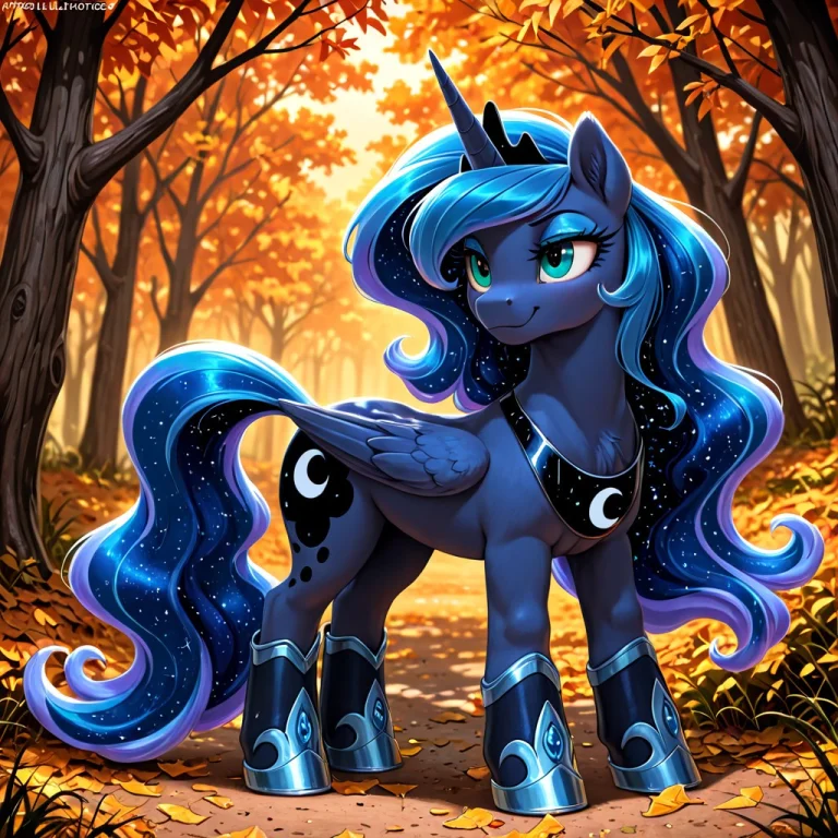 Masterpiece, Best Quality, Princess Luna Mlp, Feral Pony, Qu...