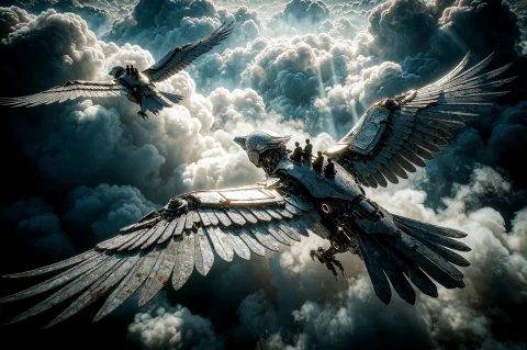 A Majestic Wide-angle Aerial Shot Positioned High In The Sky... — Stable Diffusion AI Prompt: A majestic wide-angle aerial shot positioned high in the sky at eye-level, featu...