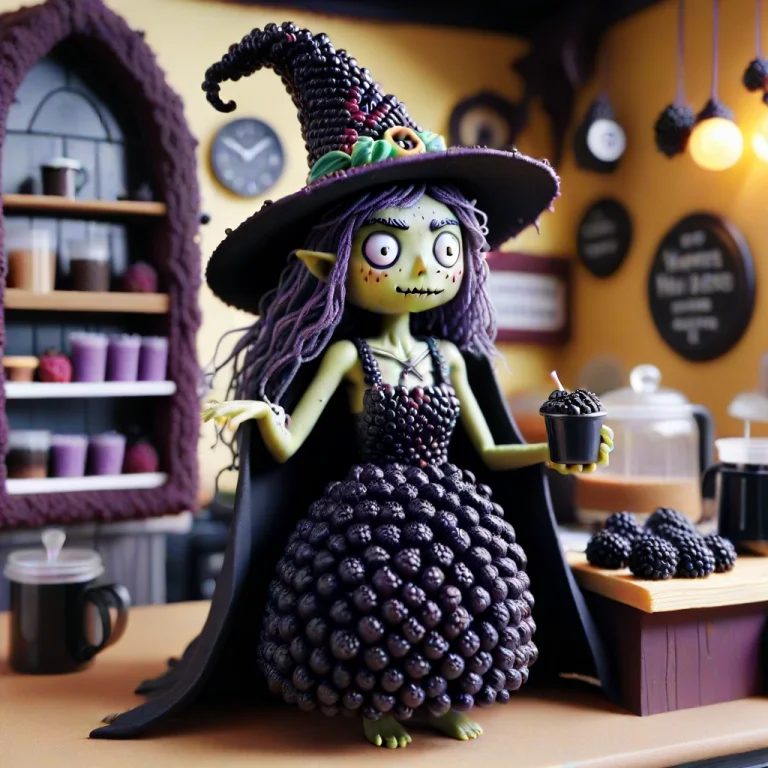 A Blackberryworld Witch Running A Tiny Coffee Shop For Exhau...