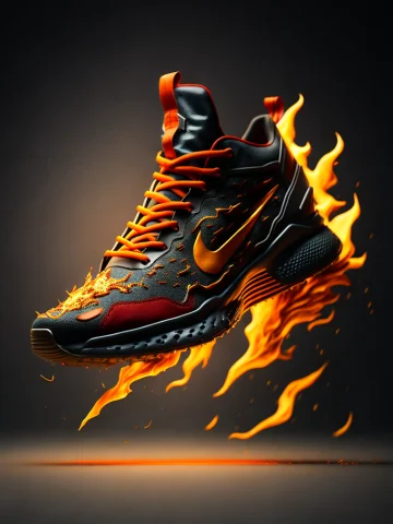 Product Photography Dragon Sneakers, Epic Render, Octane, At... — Stable Diffusion AI Prompt: product photography dragon sneakers, epic render, octane, atmosphere, particles