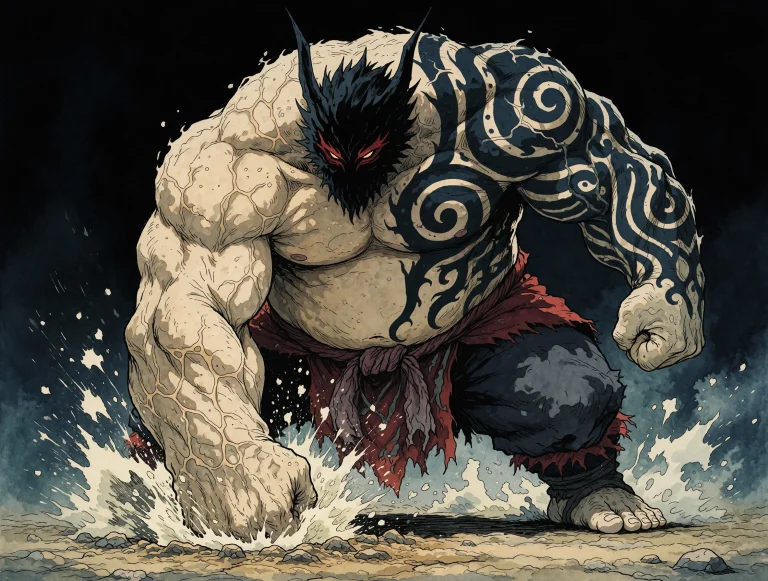 Studio Ghibli Dark Fairytale, A Towering Goliath Brawler, Hi...