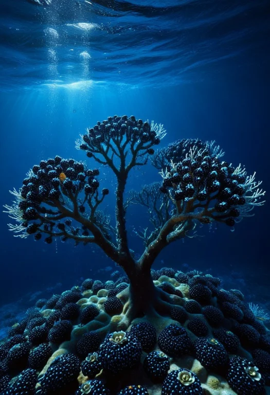 8k, Raw Digital Photo, Blackberryworld Coral Reef, Intricate...