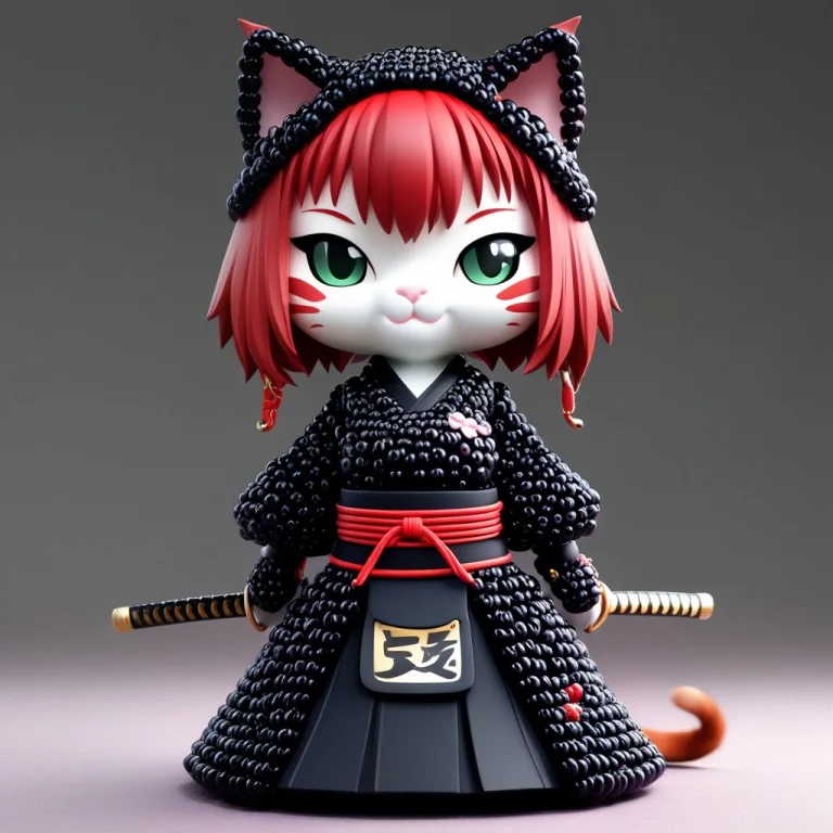 A 3d Chibi Anime Red Hair Cat Girl Wear Blackberryworld Samu...