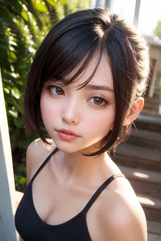 Best Quality, Masterpiece, Girl, Dark Hair, Dark Eyes, Home,... — Stable Diffusion AI Prompt: best quality, masterpiece, girl, Dark hair, dark eyes, home, sun shining, shiny...