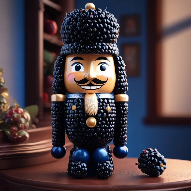 Blackberryworld On A Blue Eyed Toy Nutcracker Placed On A Sh...