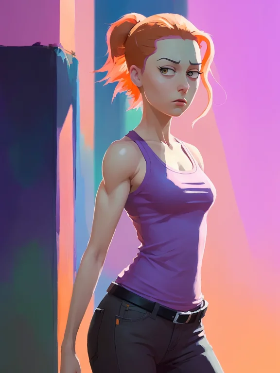 Summer Smith From Rick And Morty, Portrait, Cartoon Style, W...