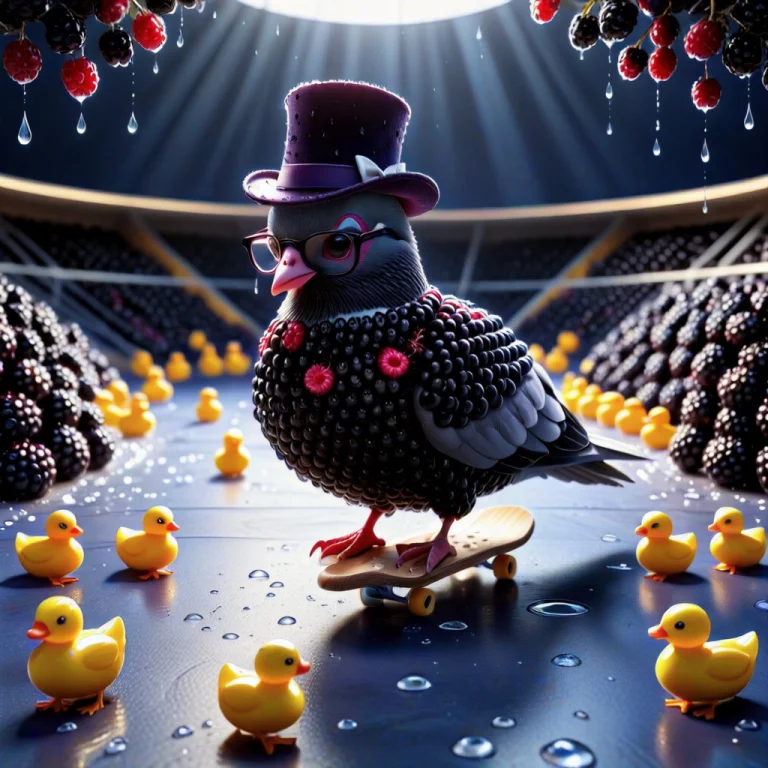 Blackberryworld. A Stylish, Confidend Pigeon With Glasses An...