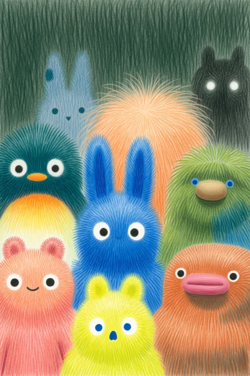 Highleveldescriptiona Dense, Claustrophobic Crowd Of Fuzzy,...
