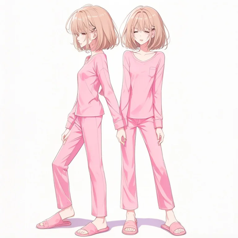 Hoshinorin, 1girl, Hairornament, Pinkshirt, Hairclip, Longsl...