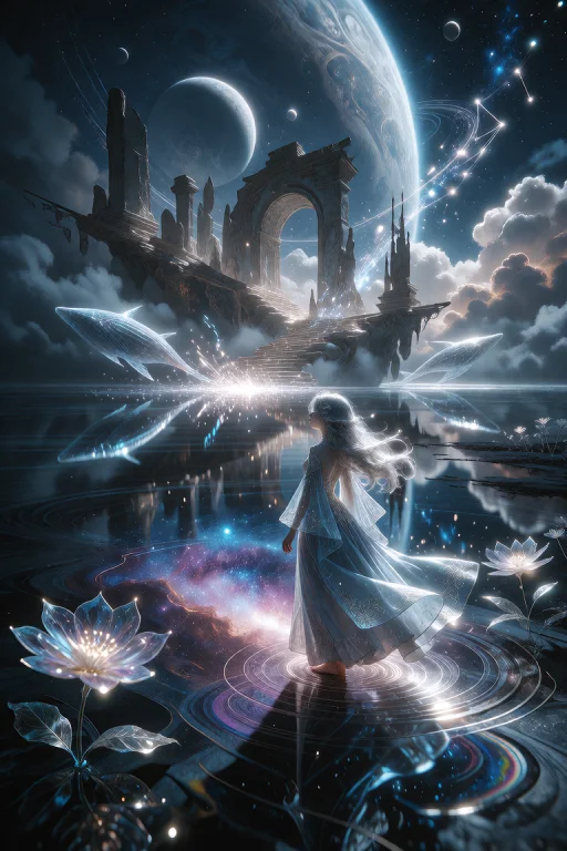 A Breathtaking Cinematic 2d Fantasy Illustration Of A Beauti...