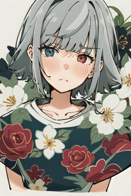 1girl, Solo, Heterochromia, Looking At Viewer, Blush, Bangs,...