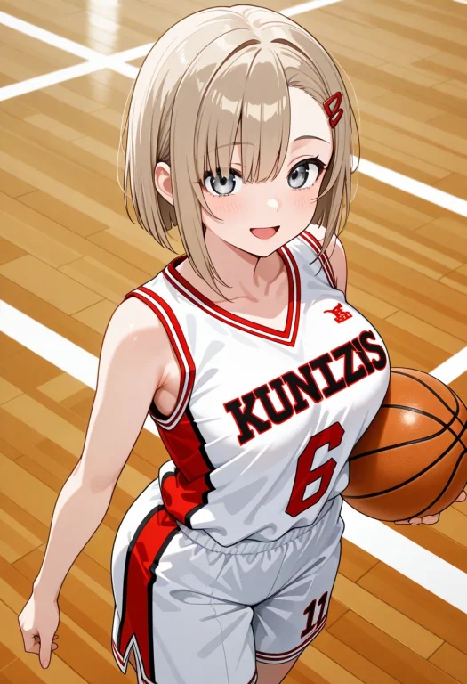 1girl, Solo, Curvy0.8, Clear Gray Eyes Big Eyes0.4, Light Br...