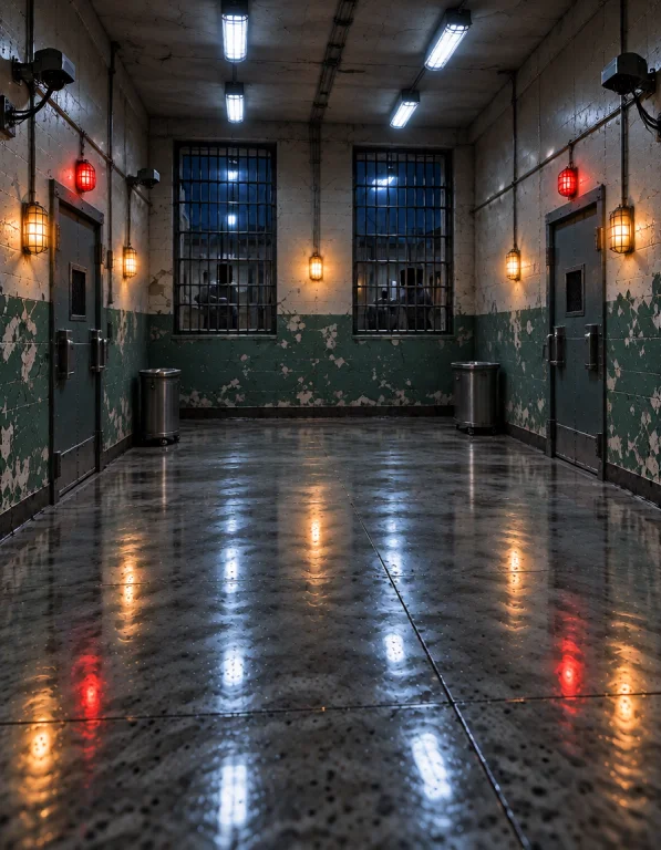 W0m3ns Pr1s0n, Photorealistic, Empty High-security Prison Co...