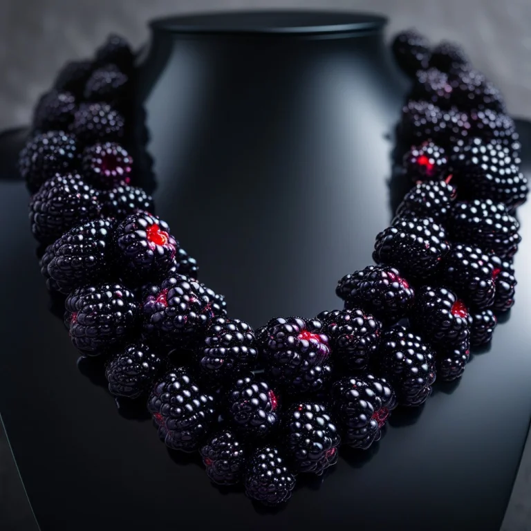 A Stunning Macro Photograph Of A Luxurious Necklace Made Fro...